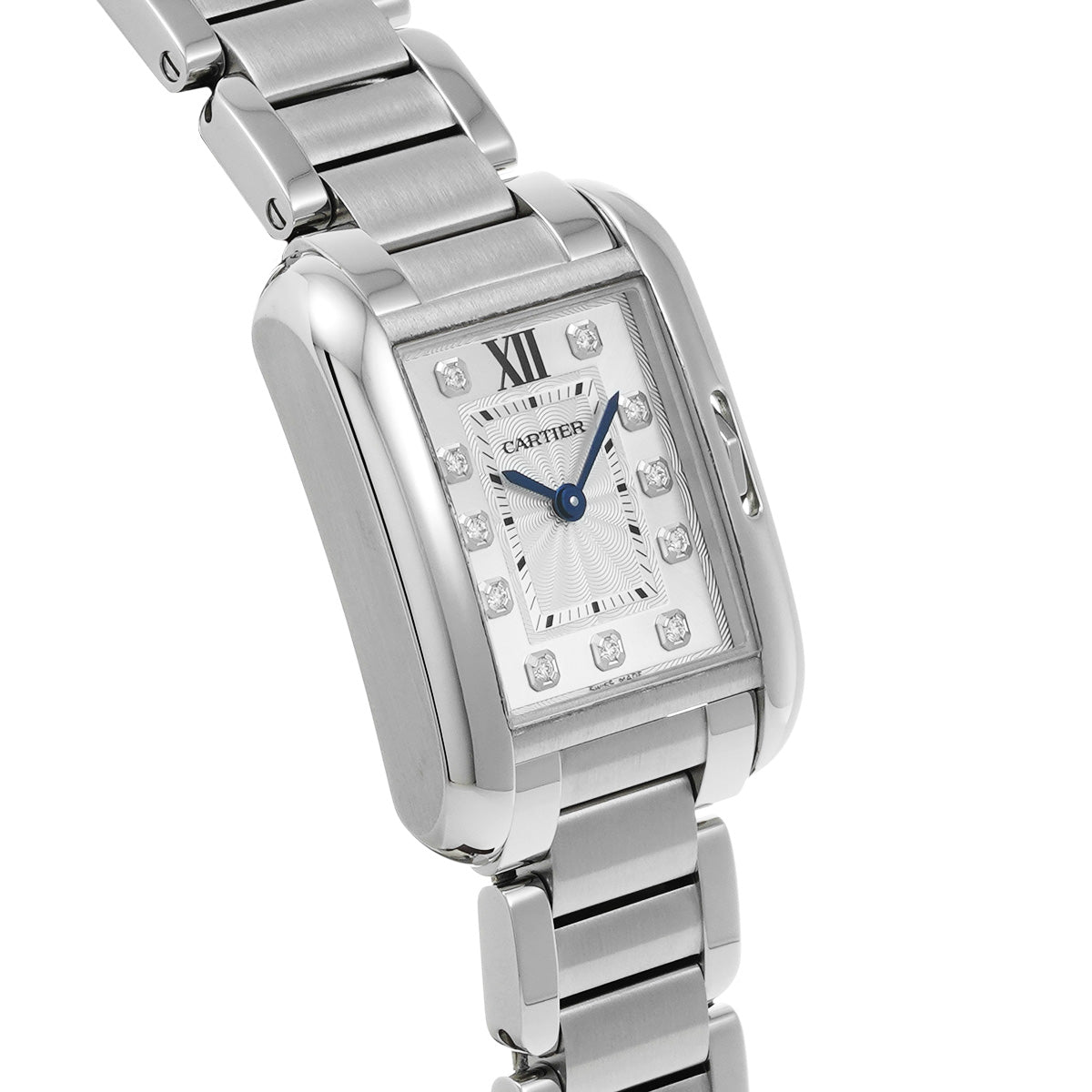 Tank Anglaise SM W4TA0003 Silver/Diamond CARTIER Ladies [Pre-owned]