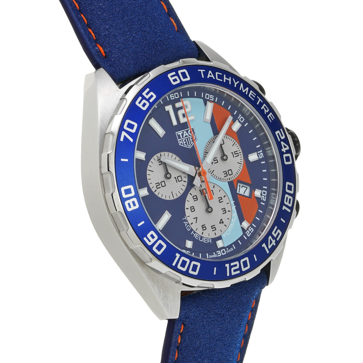 Formula 1 Quartz Chronograph Gulf CAZ101N.FC8243 Blue TAG HEUER Men's [Pre-owned]