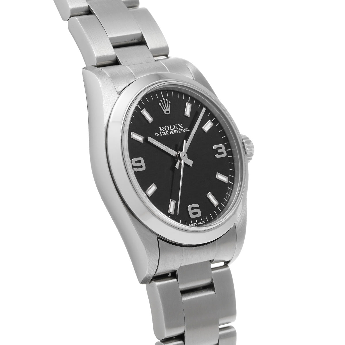 Oyster Perpetual 77080 K (manufactured circa 2002) Black ROLEX Unisex [Pre-Owned].