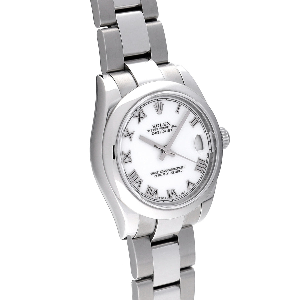 DATE JUST 178240 M (manufactured circa 2008) White ROLEX Unisex [Pre-Owned].