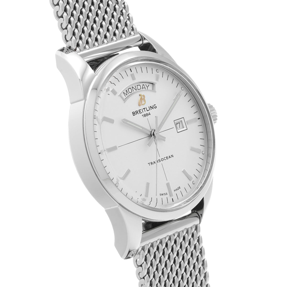 Transocean Day &amp; Date A4531012/G751 Silver BREITLING Men's [Pre-Owned].