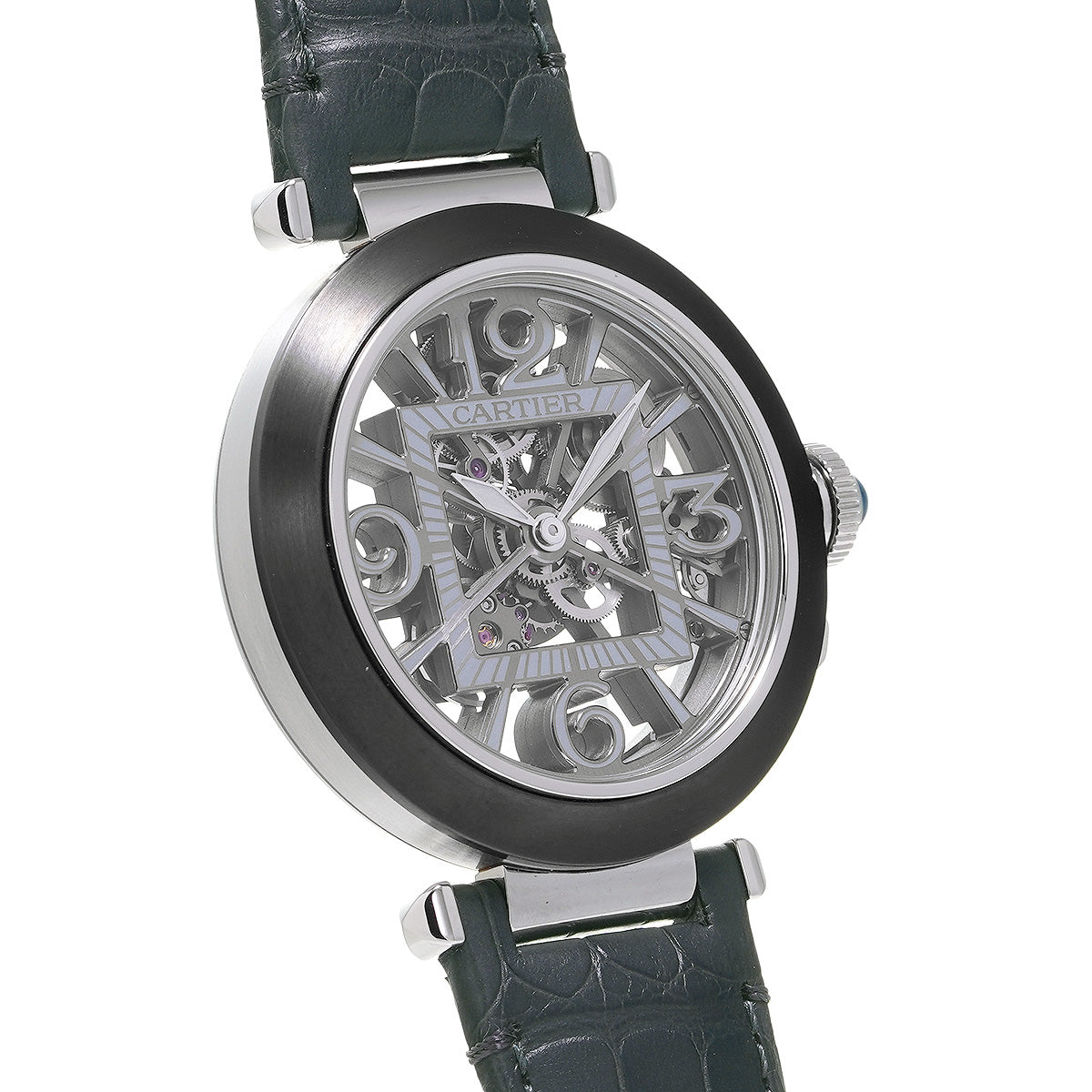 Pasha de Cartier skeleton WHPA0017 Gray/skeleton CARTIER men's [Pre-owned].