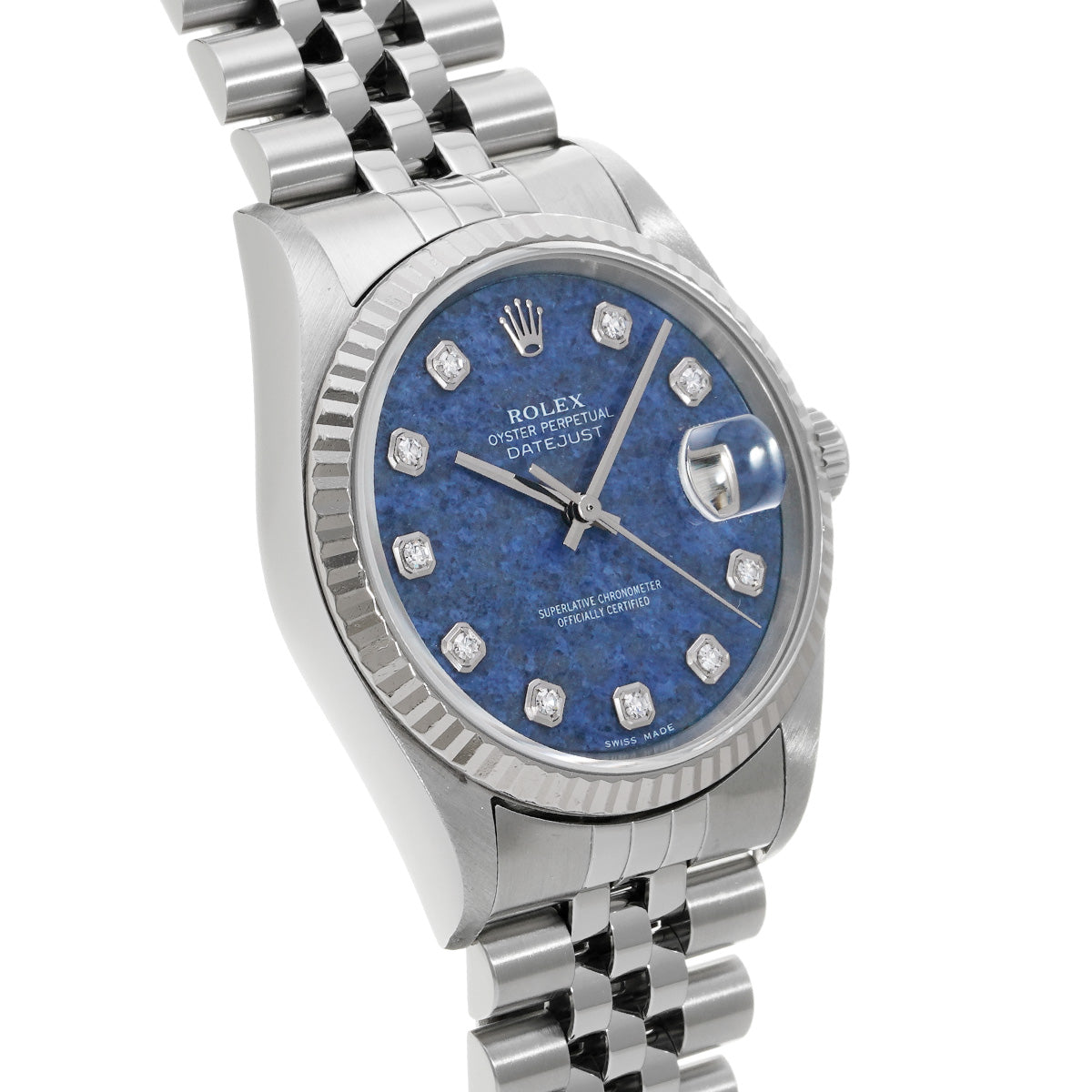 DATE JUST 16234G P (made around 2000) Sodalite/Diamond ROLEX Men's [Pre-Owned].