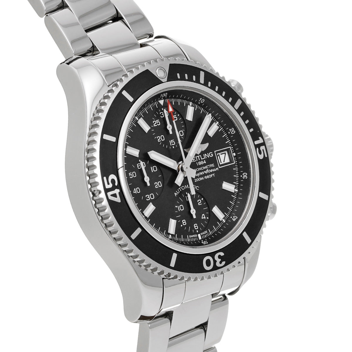 Super Ocean Chronograph 42 A13311C9/BE93 Black BREITLING Men's [Pre-Owned].
