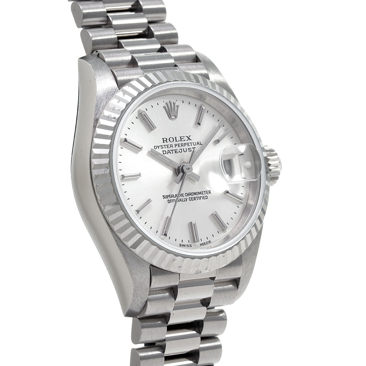 DATE JUST 79179 K (manufactured circa 2001) Silver ROLEX Ladies [Pre-owned].