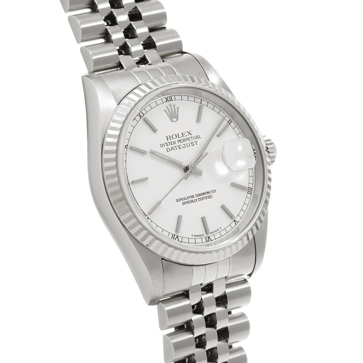 DATE JUST 16234 U (manufactured circa 1997) White ROLEX Men's [Pre-Owned].