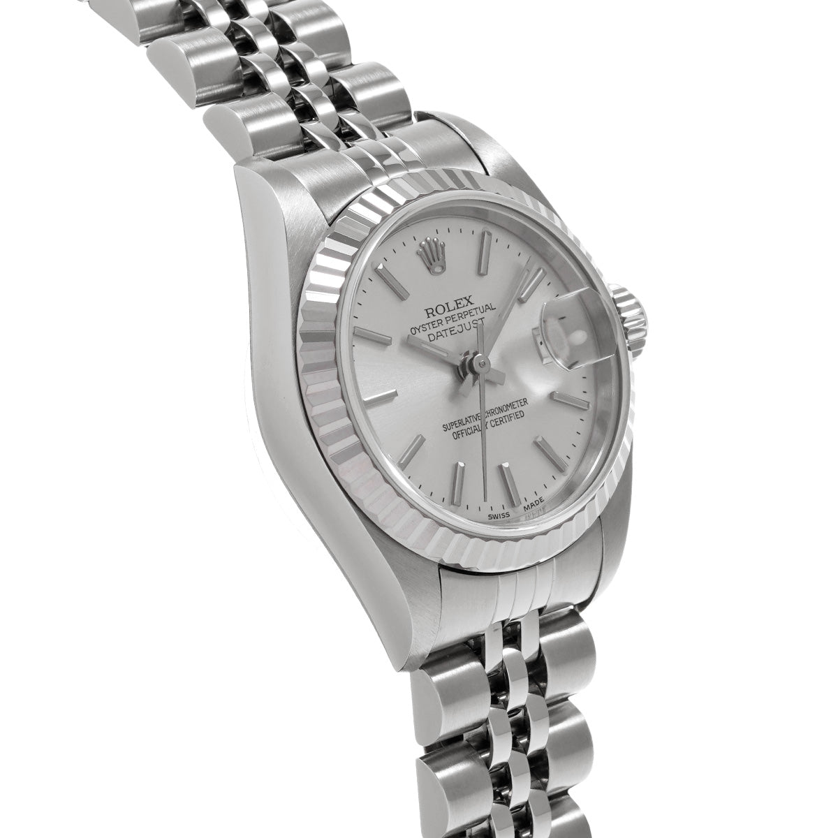 DATE JUST 79174 Y (manufactured circa 2003) Silver ROLEX Ladies [Pre-owned].