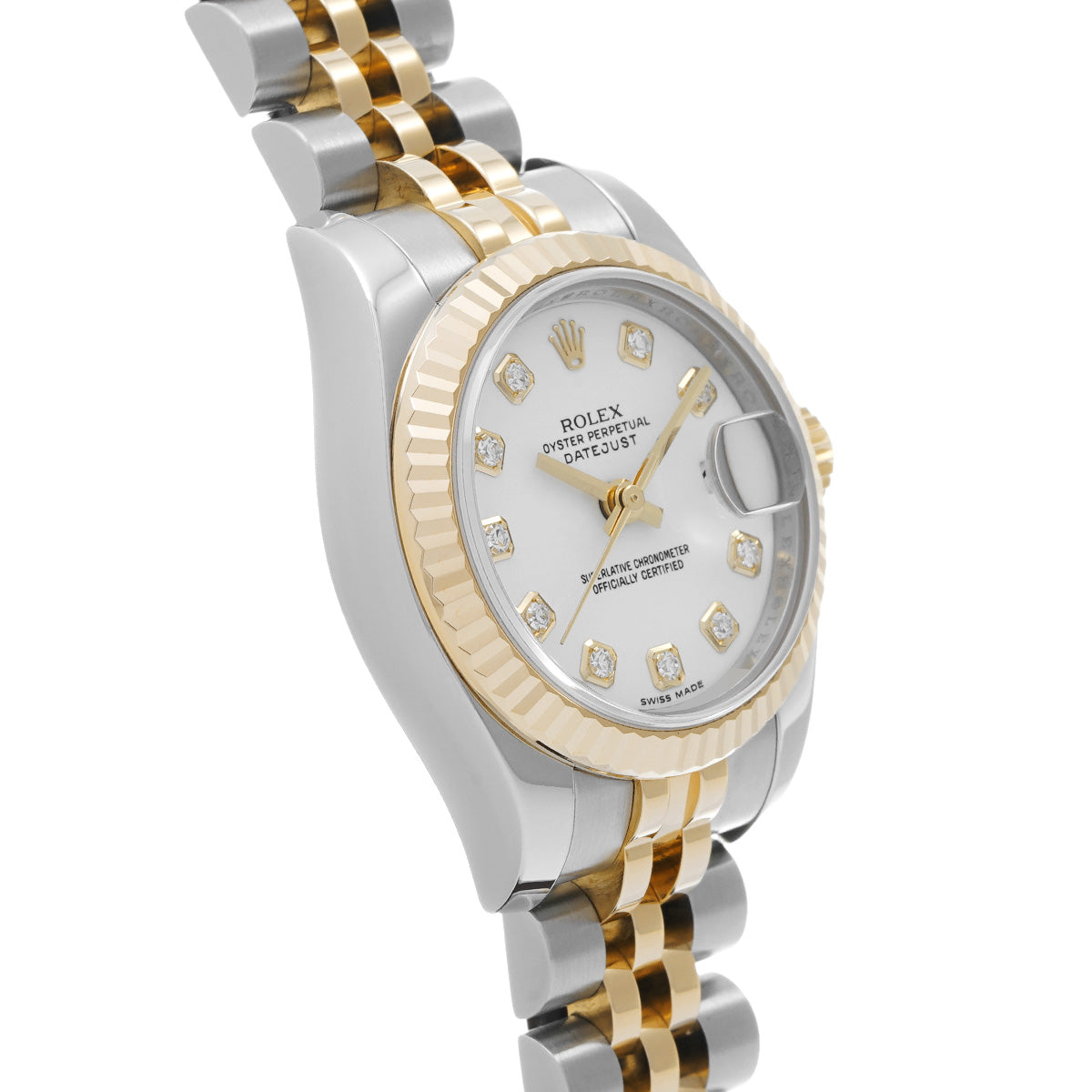 DATE JUST 179173G G (made around 2011) White/Diamond ROLEX Ladies [Pre-Owned].