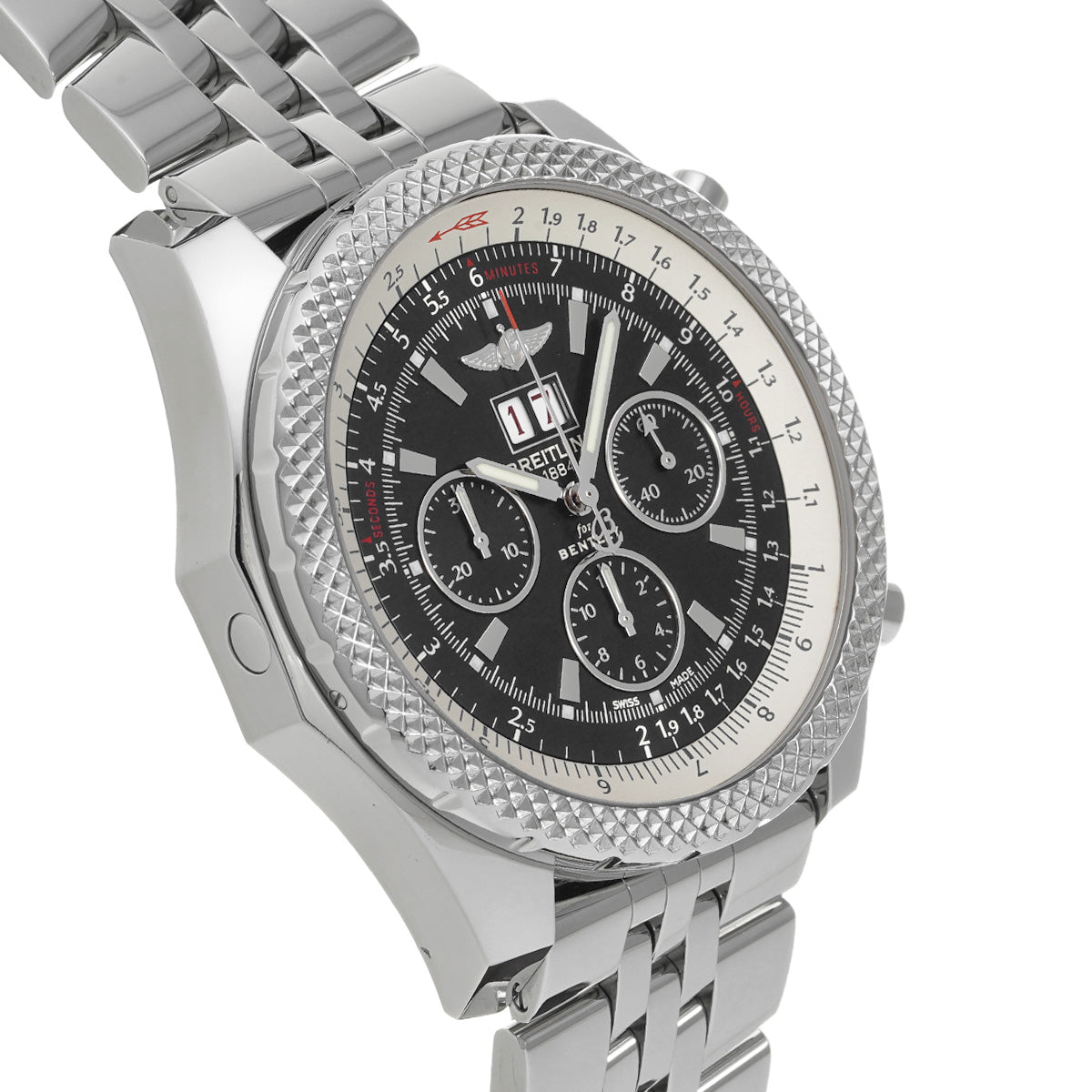 Bentley 6.75 A44364 Black BREITLING Men's [Pre-Owned].