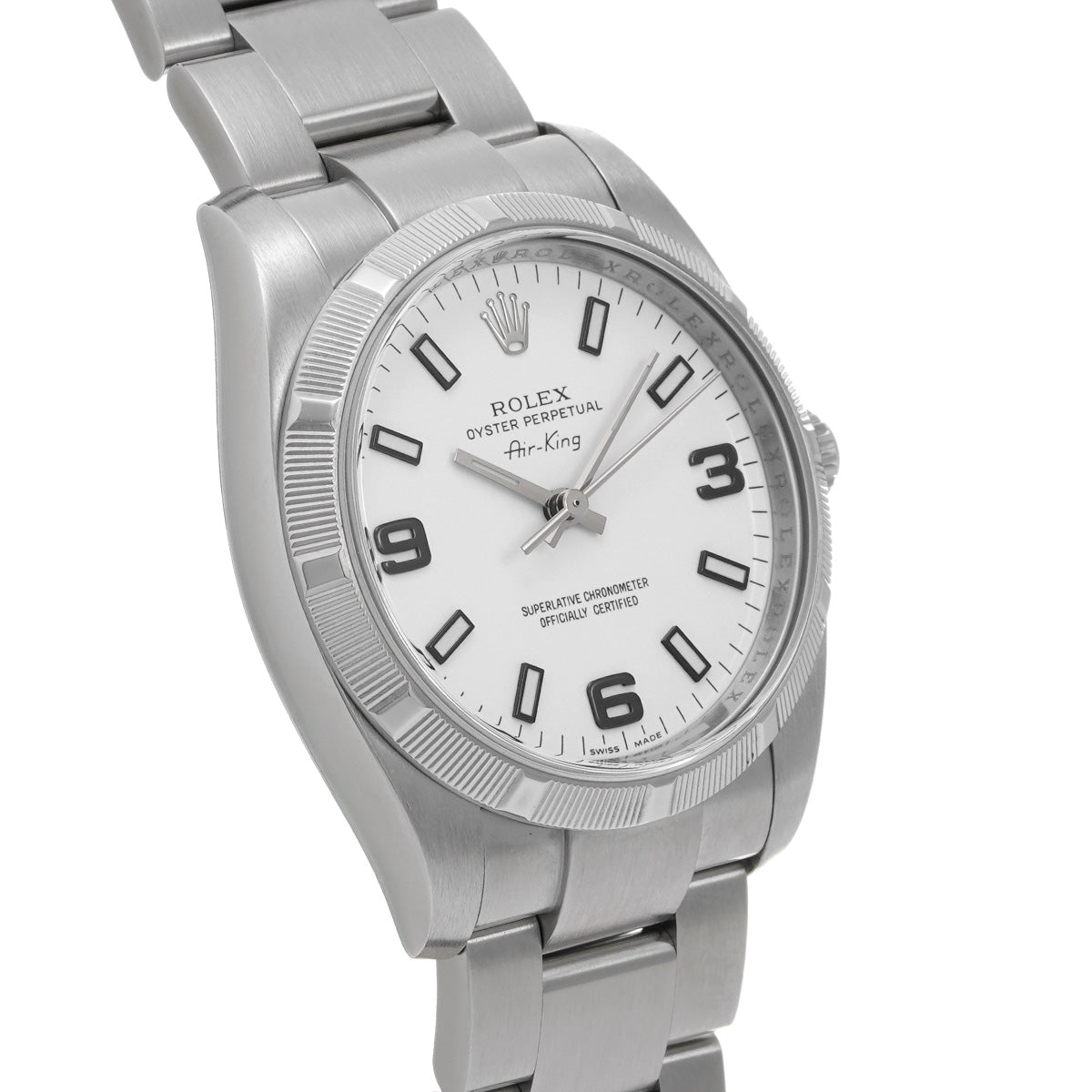 Air-King 114210 M (made around 2007) White ROLEX Men's [Pre-Owned].