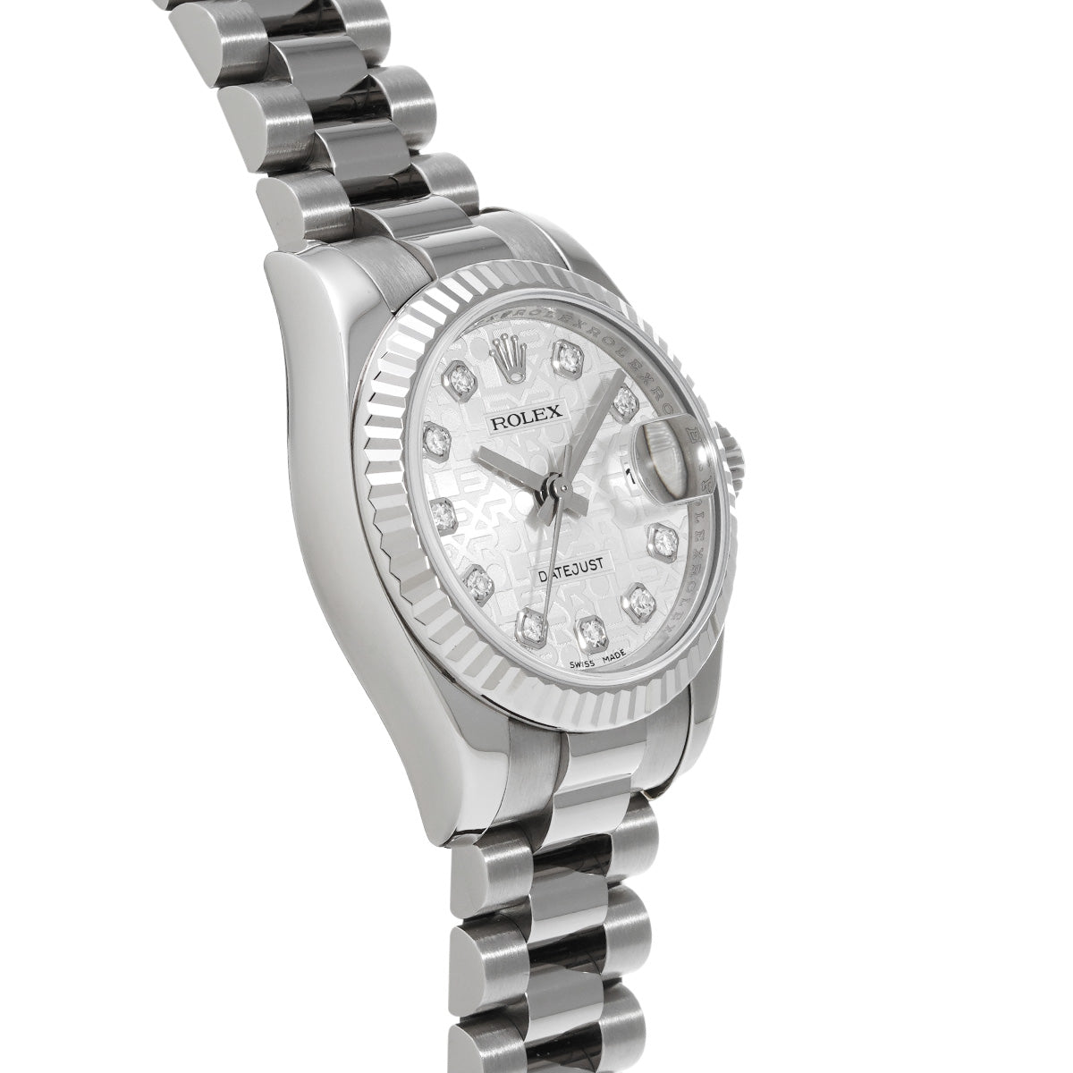 Datejust 179179G D (made around 2005) Silver Computer/Diamond ROLEX Ladies [Pre-Owned].