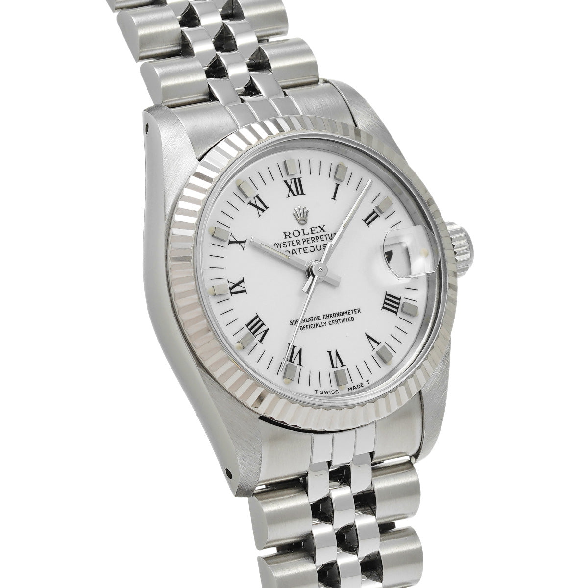 DATE JUST 68274 R (manufactured circa 1988) White ROLEX Unisex [Pre-Owned].