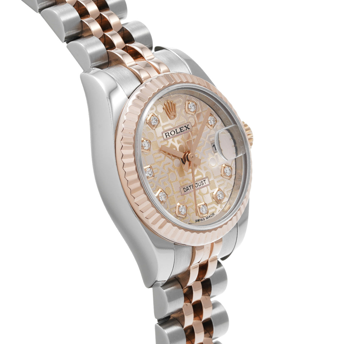 DATE JUST 179171G Random Serial Pink Computer/Diamond ROLEX Ladies [Pre-Owned].