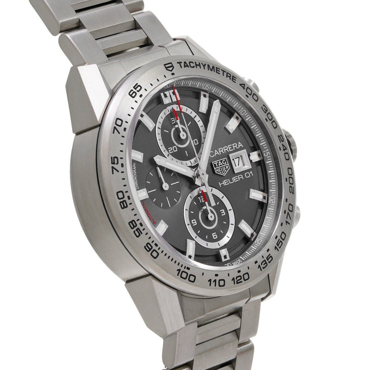 CARRERA CALIBRE HEUER 01 Chronograph CAR208Z.BF0719 Gray TAG HEUER Men's [Pre-Owned].