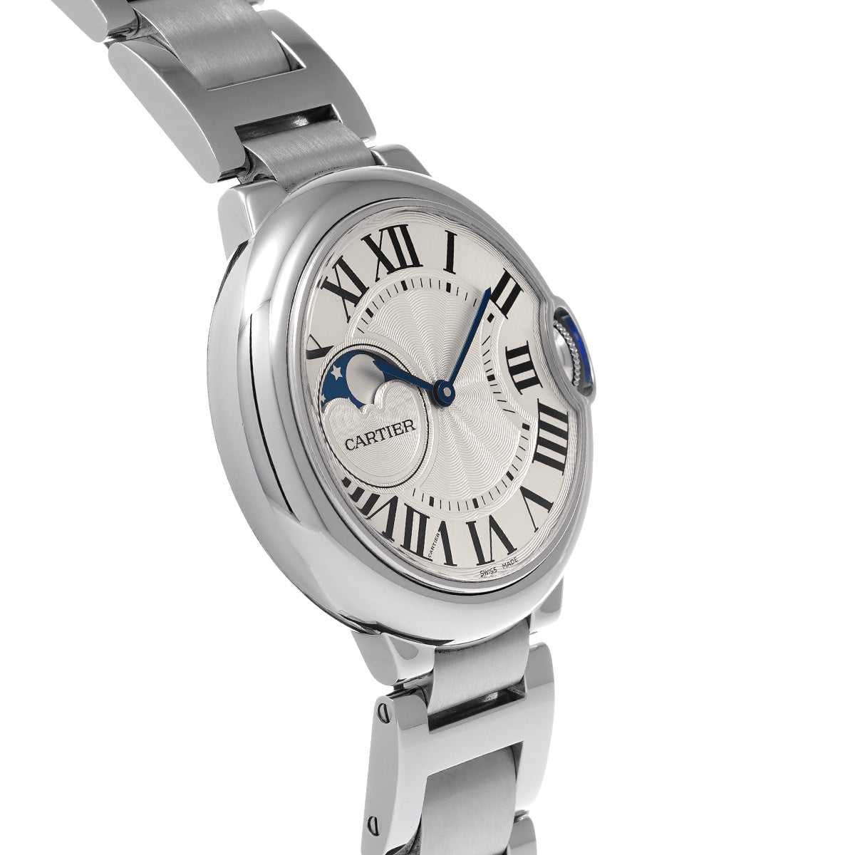 Ballon Bleu de Cartier Moonphase WSBB0021 Silver CARTIER Men's [Pre-Owned].