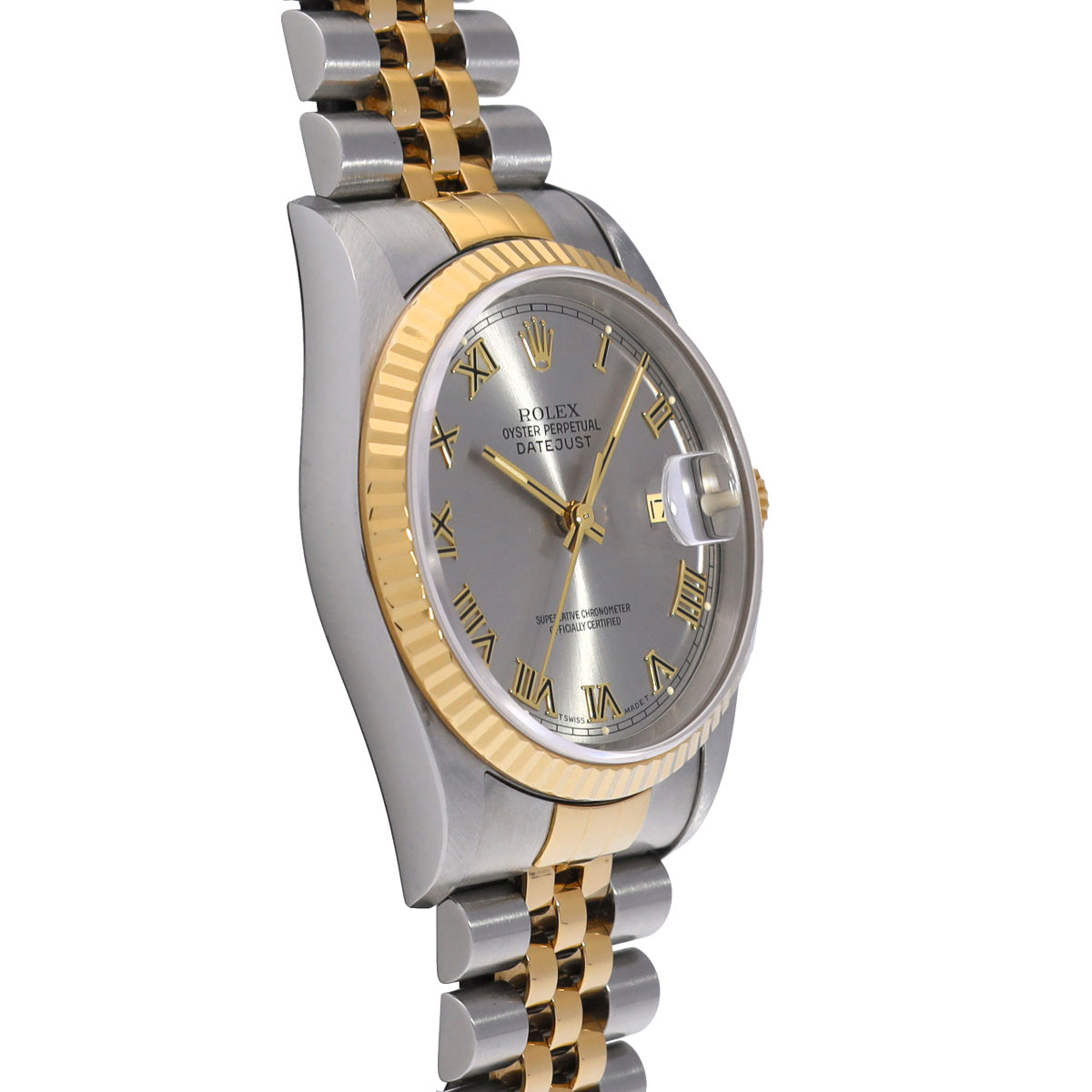DATE JUST 16233 W (manufactured circa 1994) Gray ROLEX Men's [Pre-Owned].