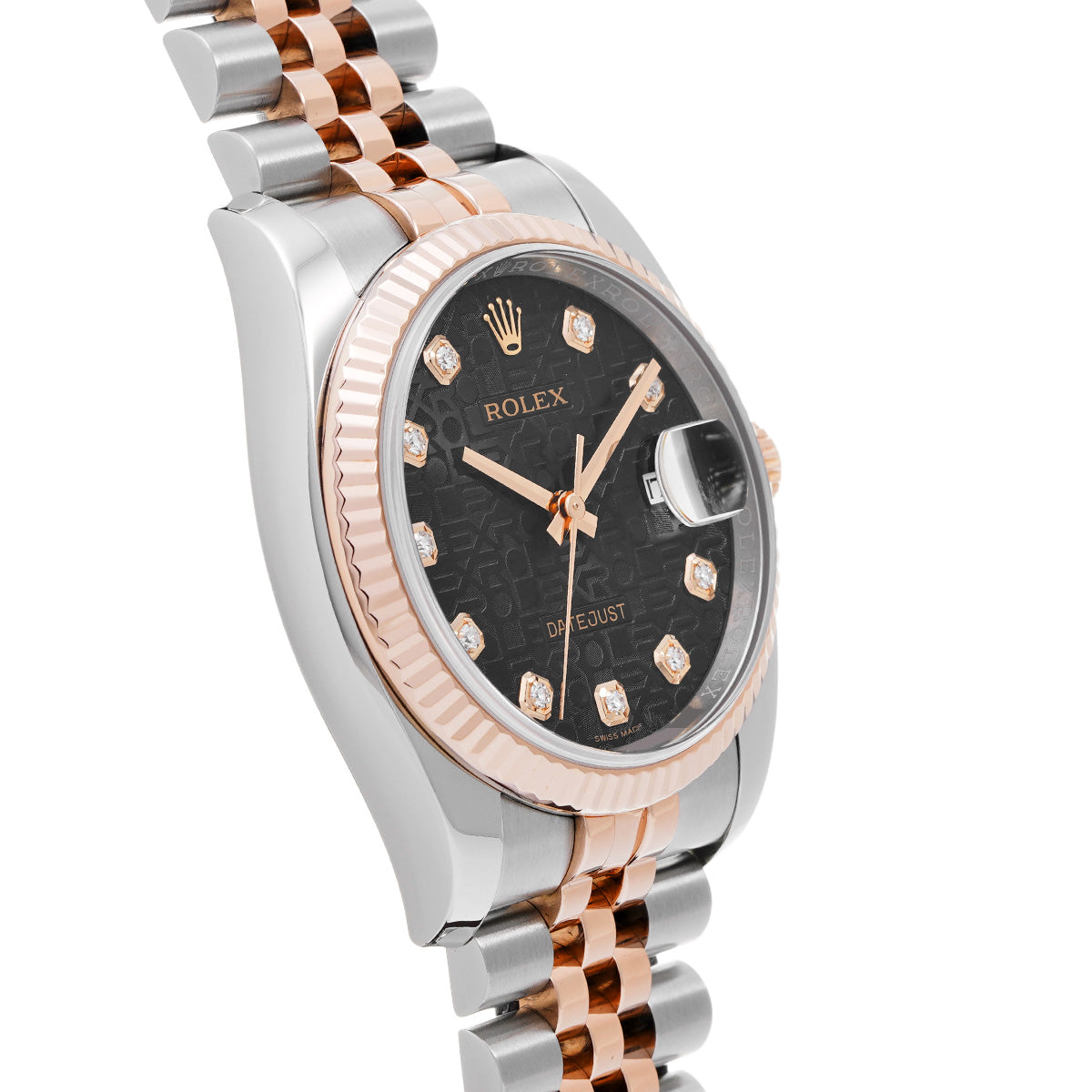 DATE JUST 116231G Random Serial Black Computer/Diamond ROLEX Men's [Pre-Owned].