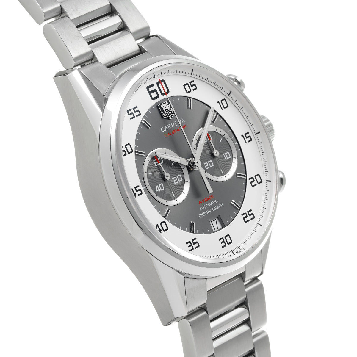 CARRERA Calibre 36 Chronograph Flyback CAR2B11.BA0799 Gray/Silver TAG HEUER Mens [Pre-Owned]