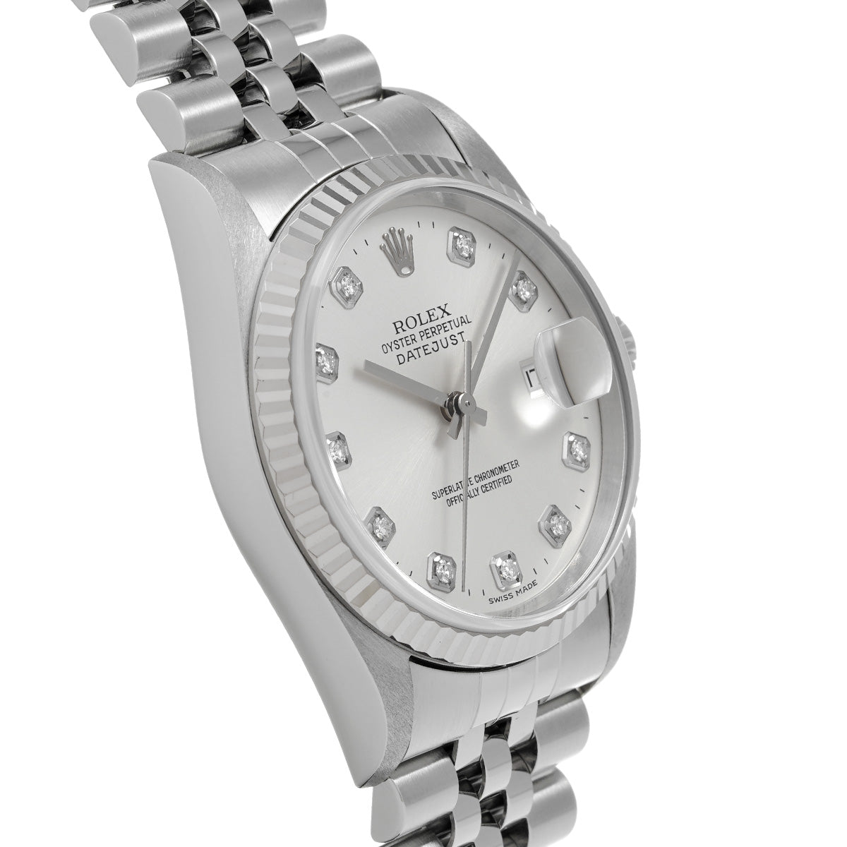 DATE JUST 16234G P (made around 2000) Silver/Diamond ROLEX Men's [Pre-Owned].