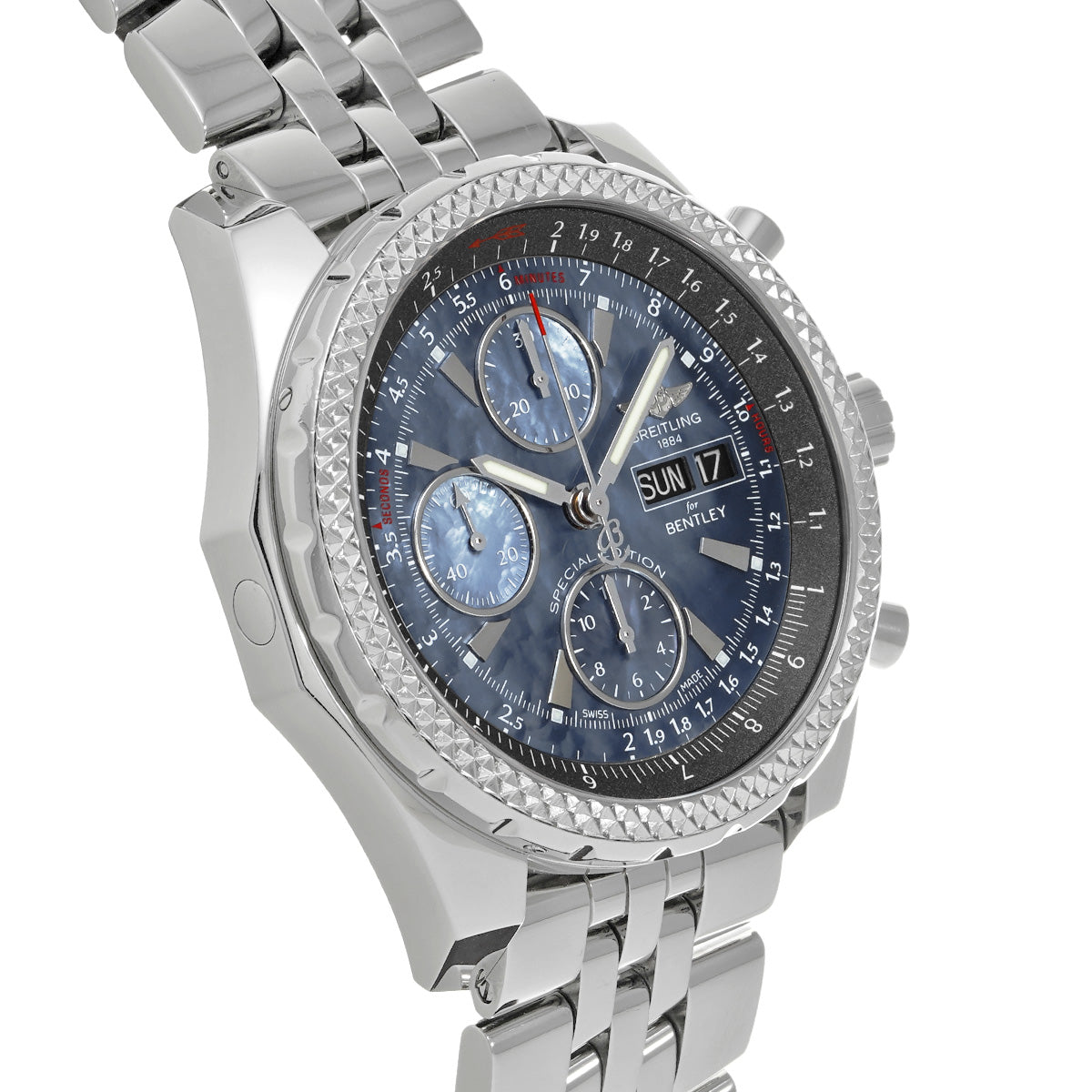 Bentley GT Blue Mother of Pearl A133627X/BE63 Blue MOP BREITLING Men's [Pre-Owned].
