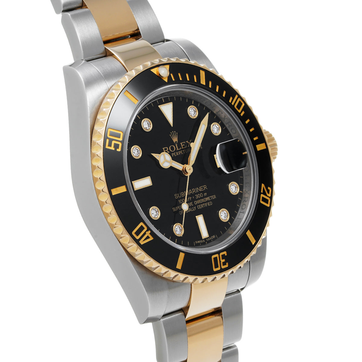 Submariner Date 116613GLN G No. (manufactured circa 2010) Black/Diamond ROLEX Men's [Pre-Owned].