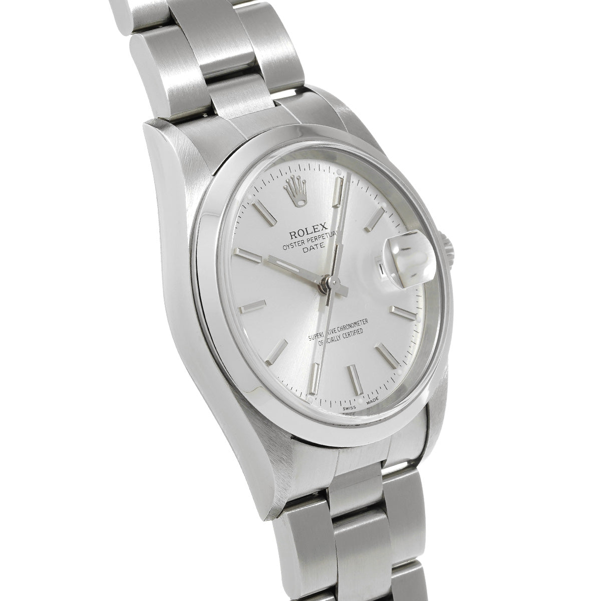 Oyster Perpetual Date 15200 K (made around 2002) Silver ROLEX Men's [Pre-owned].