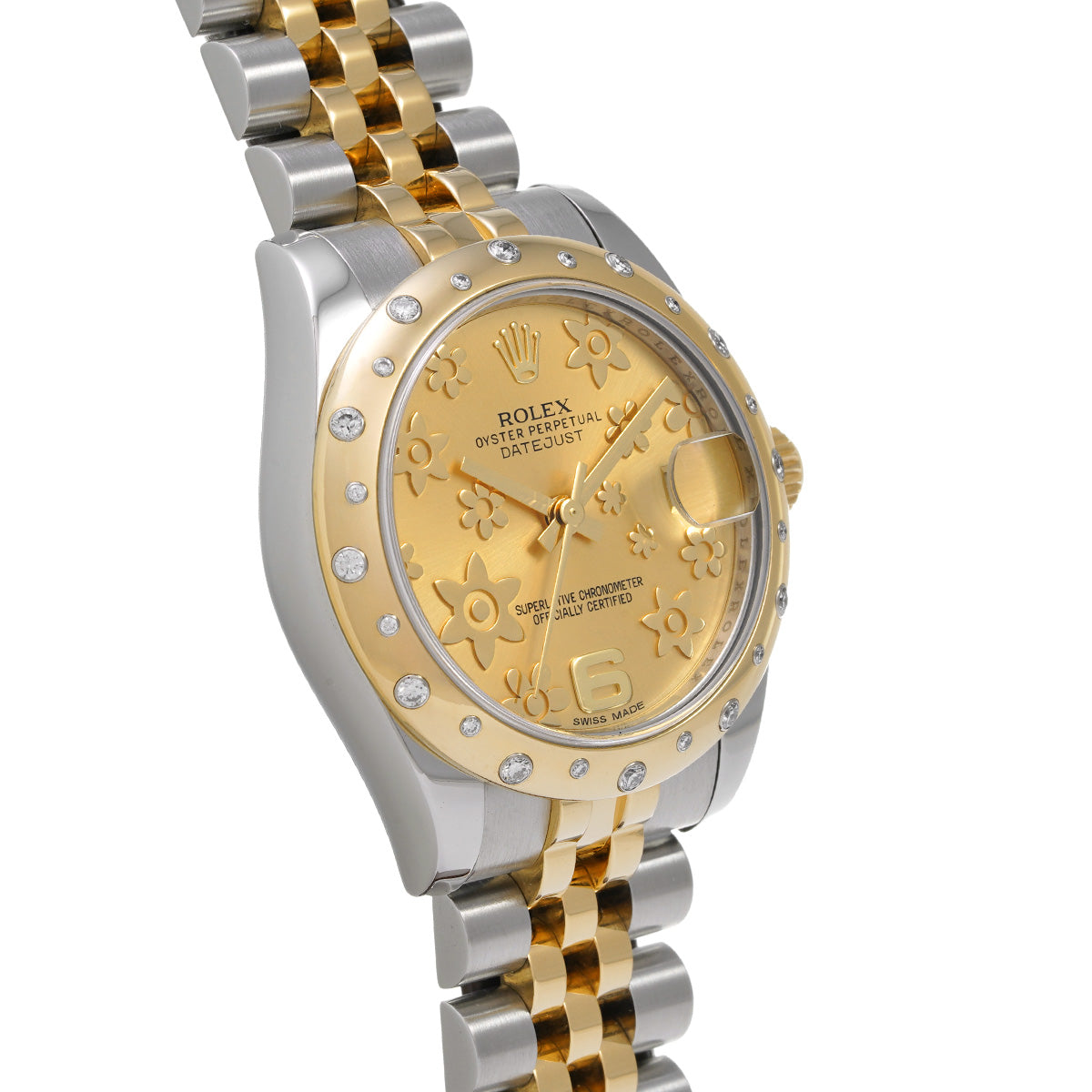 DATE JUST 31 178343 Random Serial Champagne Floral ROLEX Unisex [Pre-owned].