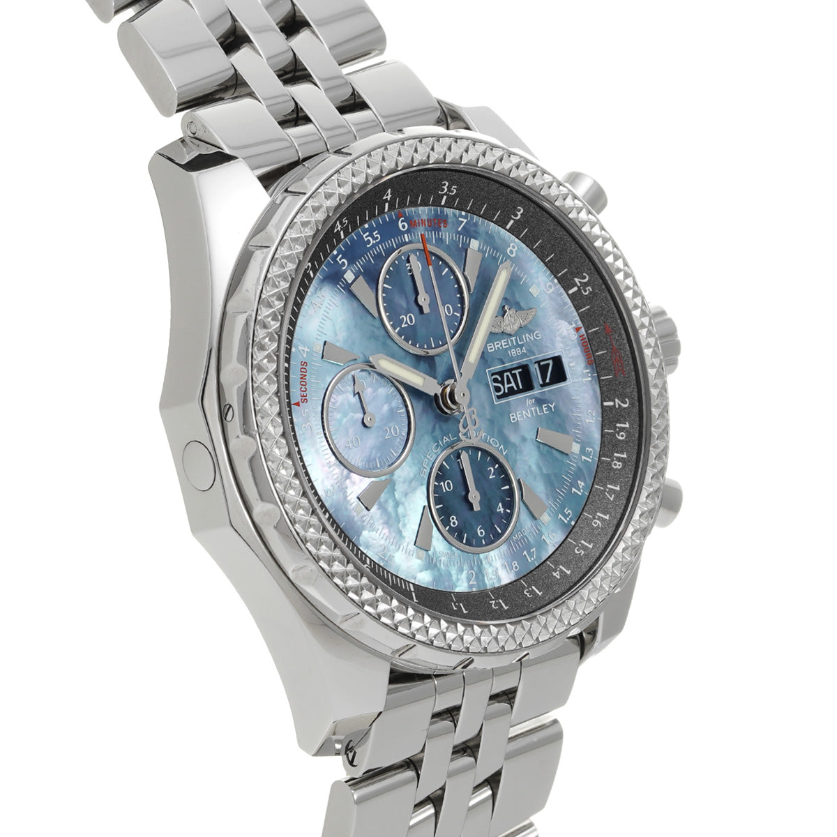 Bentley GT Blue Mother of Pearl Japan Limited Edition A133627X/BE63 Blue MOP BREITLING Men's [Pre-Owned].