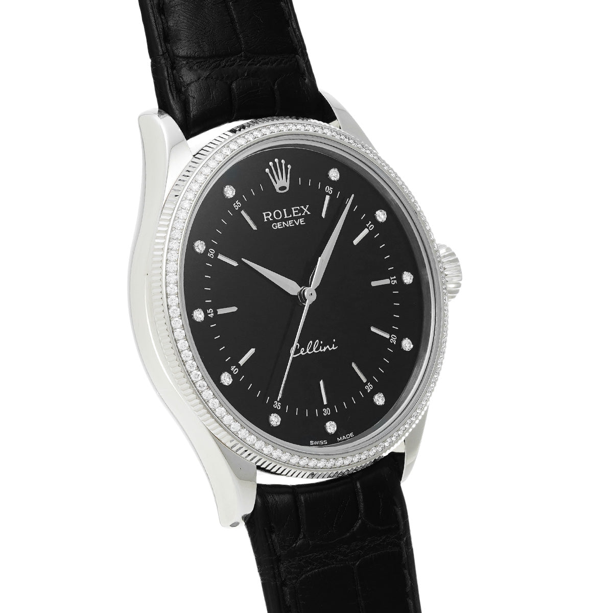 Cellini Time 50609RBR Random Serial Black/Diamond ROLEX Men's [Pre-Owned].