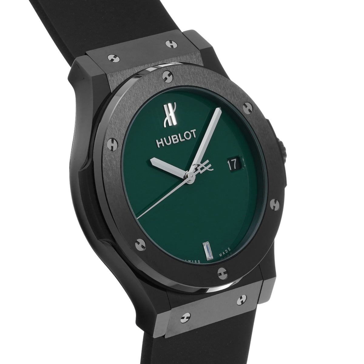Classic Fusion Black Ceramic British Green 511.CM.5270.RX.MYOS Green/Diamond HUBLOT Unisex [New]