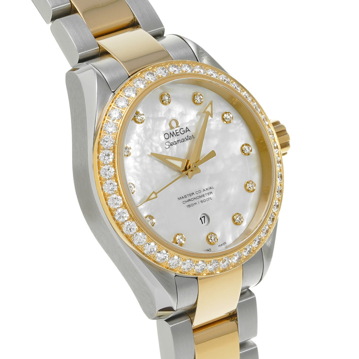 Seamaster Aqua Terra 150M 231.25.34.20.55.006 White MOP/Diamond OMEGA Ladies [Pre-owned]