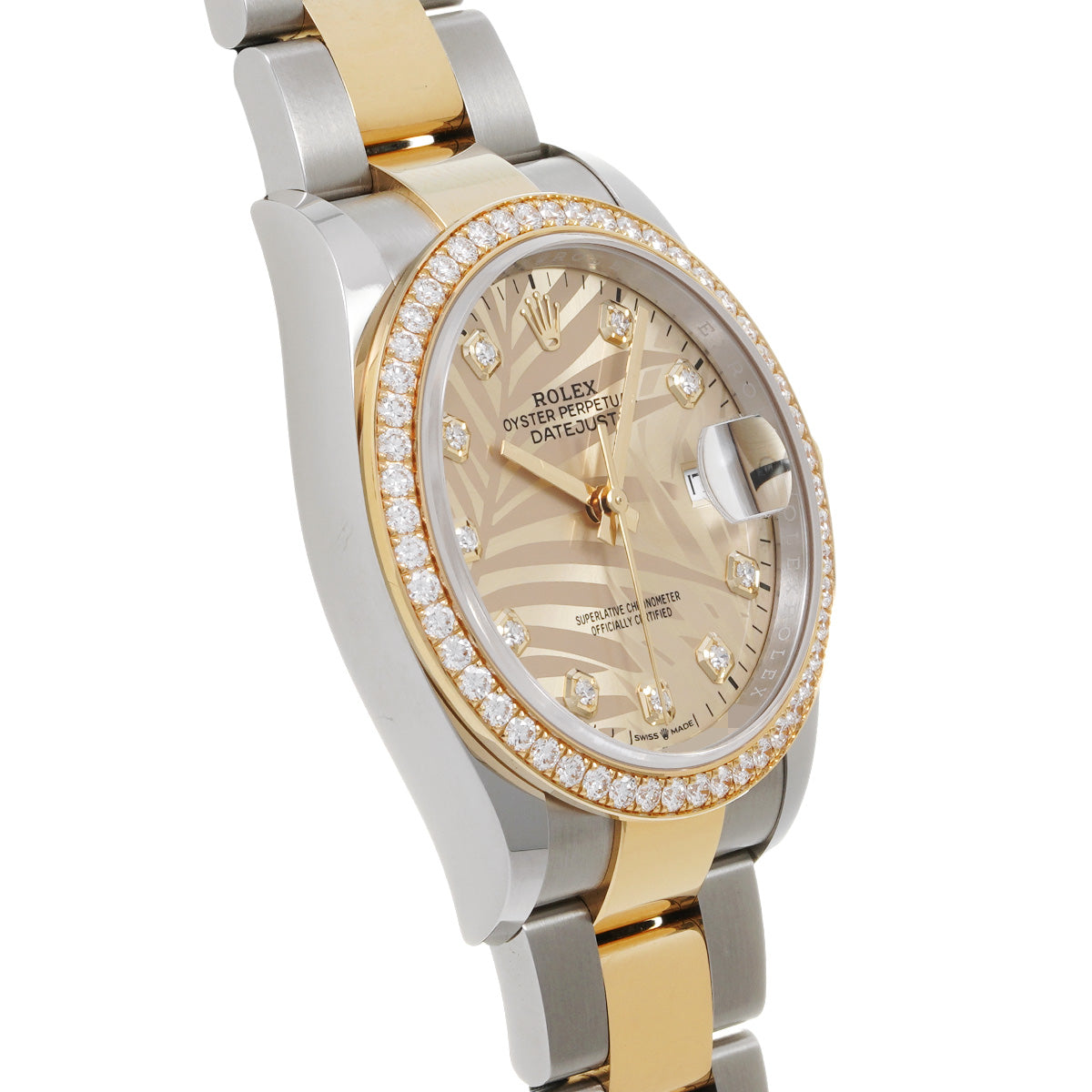 Datejust 36 126283RBR Random Serial Golden Fluted-Motif/Diamond ROLEX Men's [Pre-Owned].