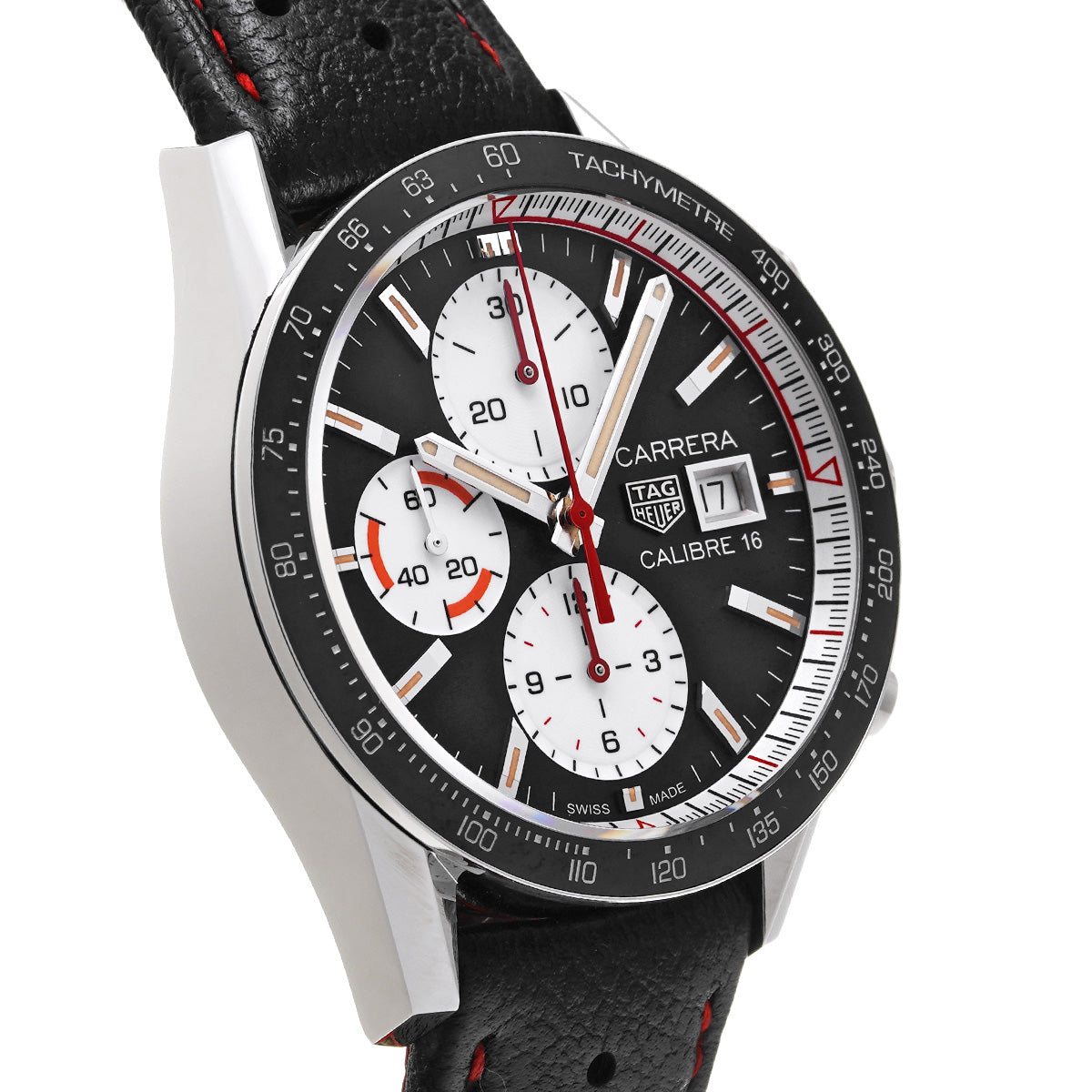 CV201AP.FC6429 CARRERA Calibre 16 Chronograph Black/White TAG HEUER Mens [Pre-Owned]