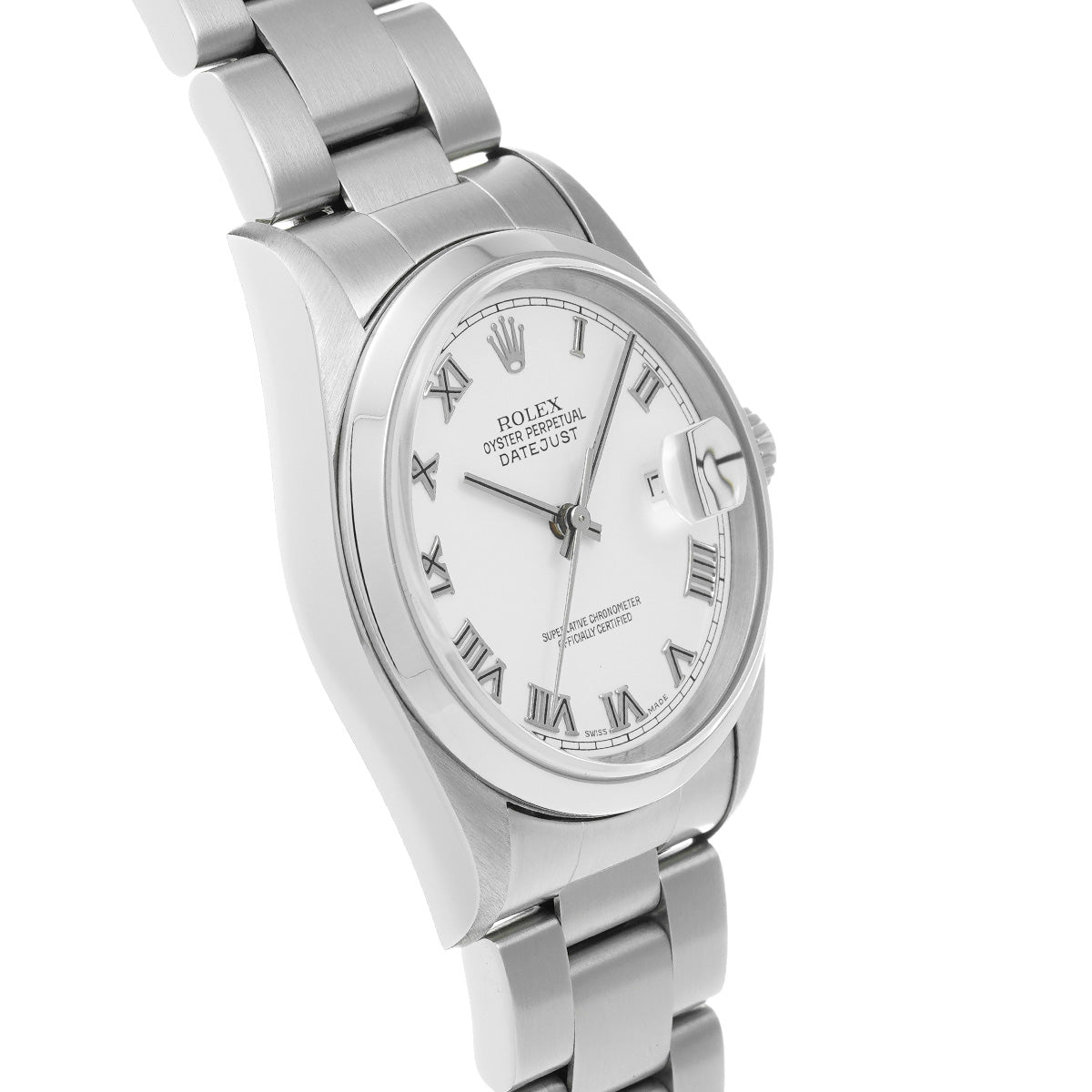 DATE JUST 16200 W (made around 1995) White ROLEX Men's [Pre-owned].