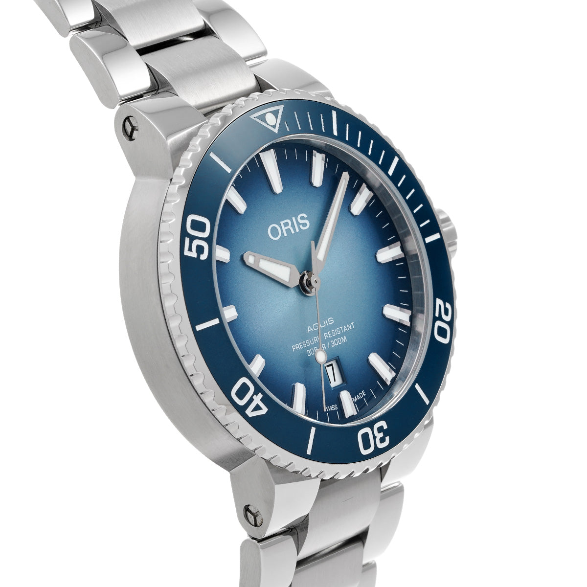 Aquis Date Lake Baikal Limited Edition 01 733 7730 4175 Blue ORIS Men's [pre-owned].