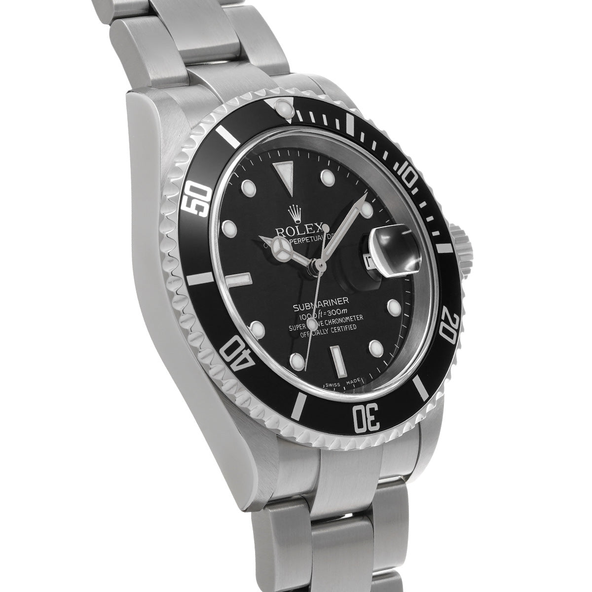 Submariner Date 16610 D (manufactured circa 2005) Black ROLEX Men's [Pre-Owned].