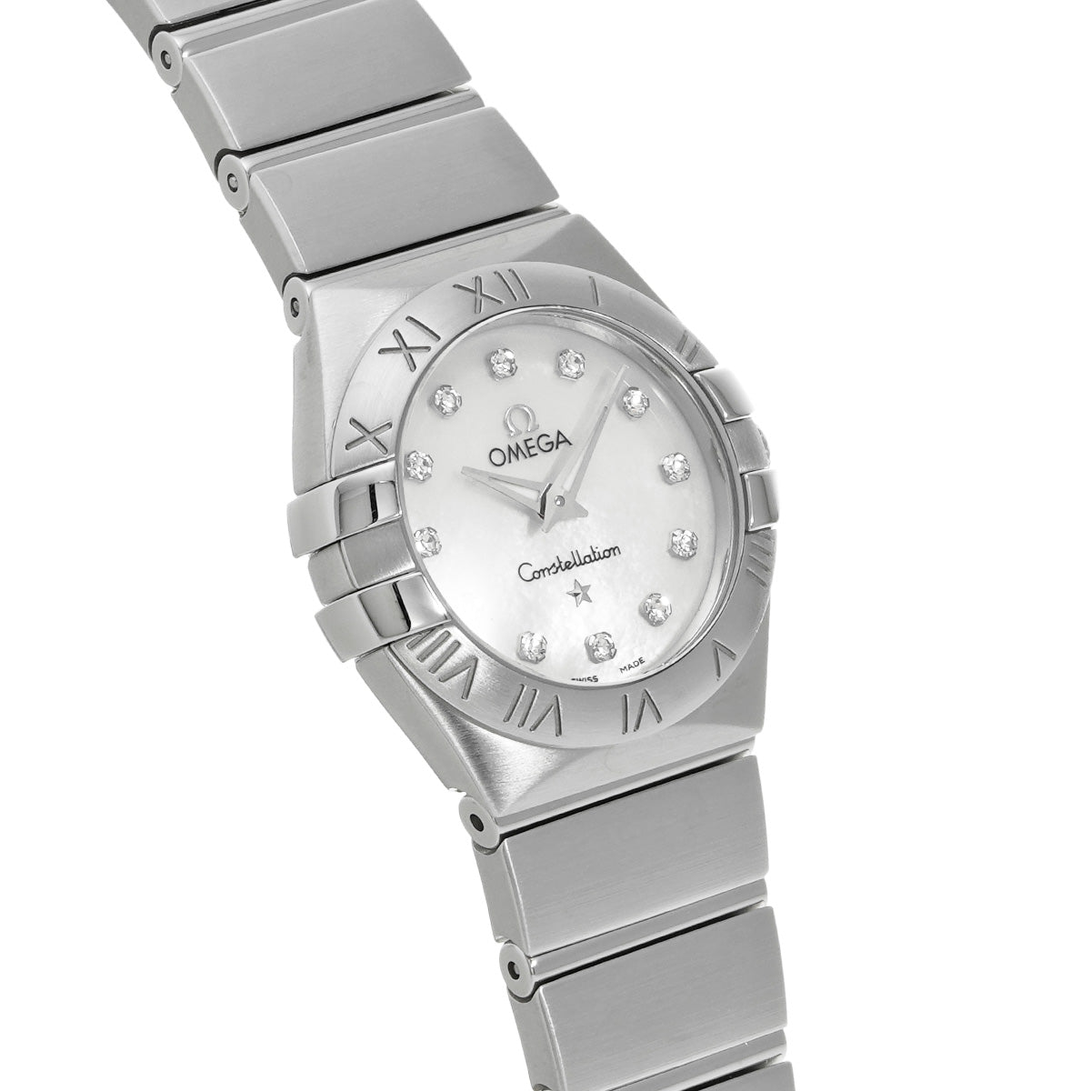 Constellation Quartz 123.10.24.60.55.001 White MOP/Diamond OMEGA Ladies [Pre-owned].