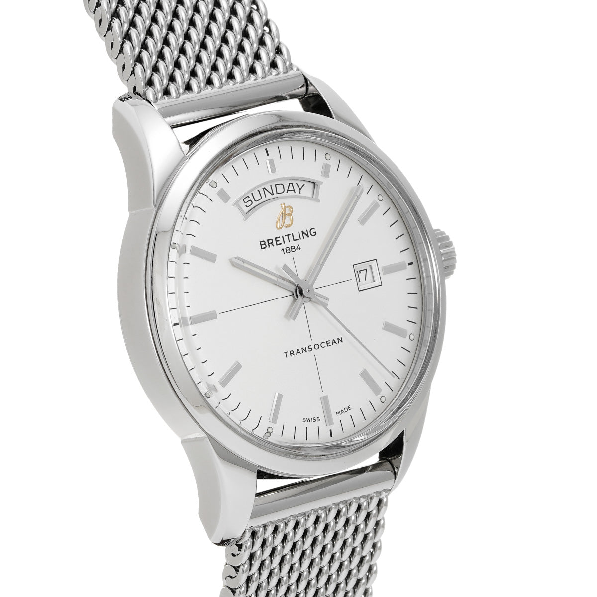 Transocean Day &amp; Date A4531012/G751 Silver BREITLING Men's [Pre-Owned].