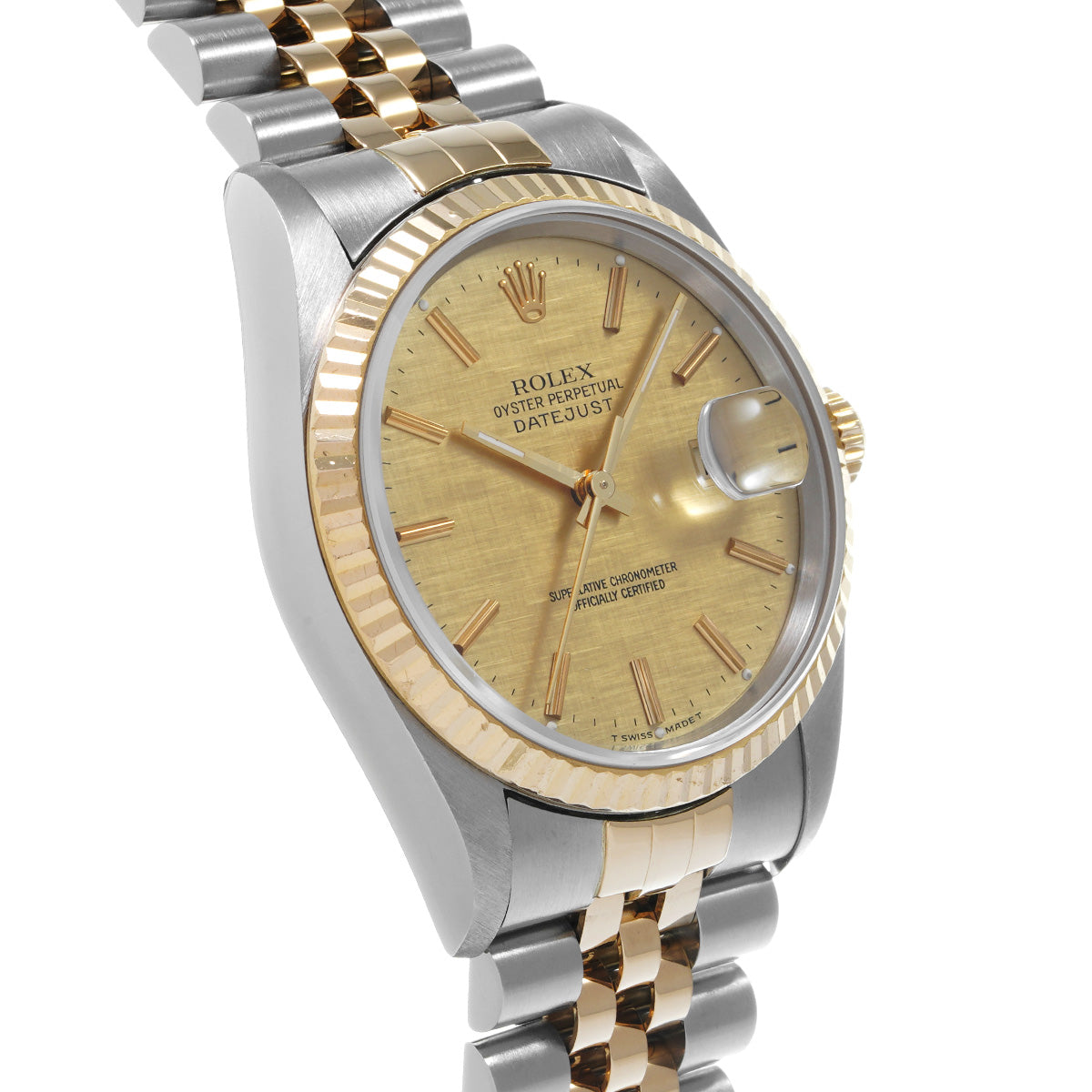 Datejust 16233 S (manufactured circa 1993) Champagne Mosaic ROLEX Men's [Pre-Owned].