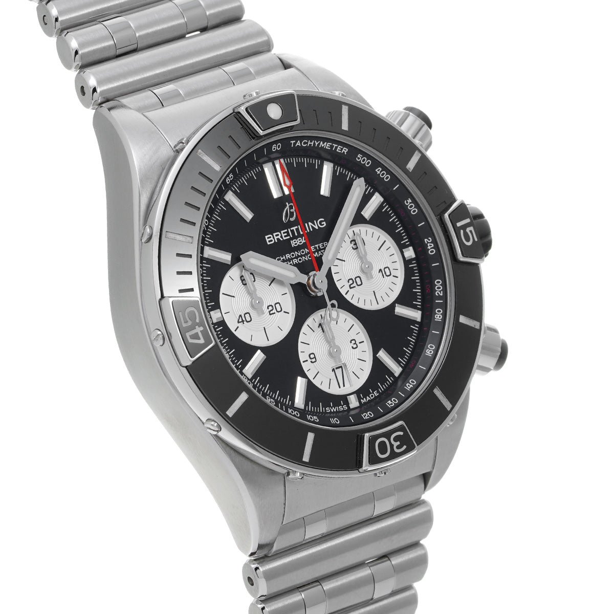 Super Chronomat B01 44 AB0136251B1A1 Black/Silver BREITLING Men's [Pre-Owned]