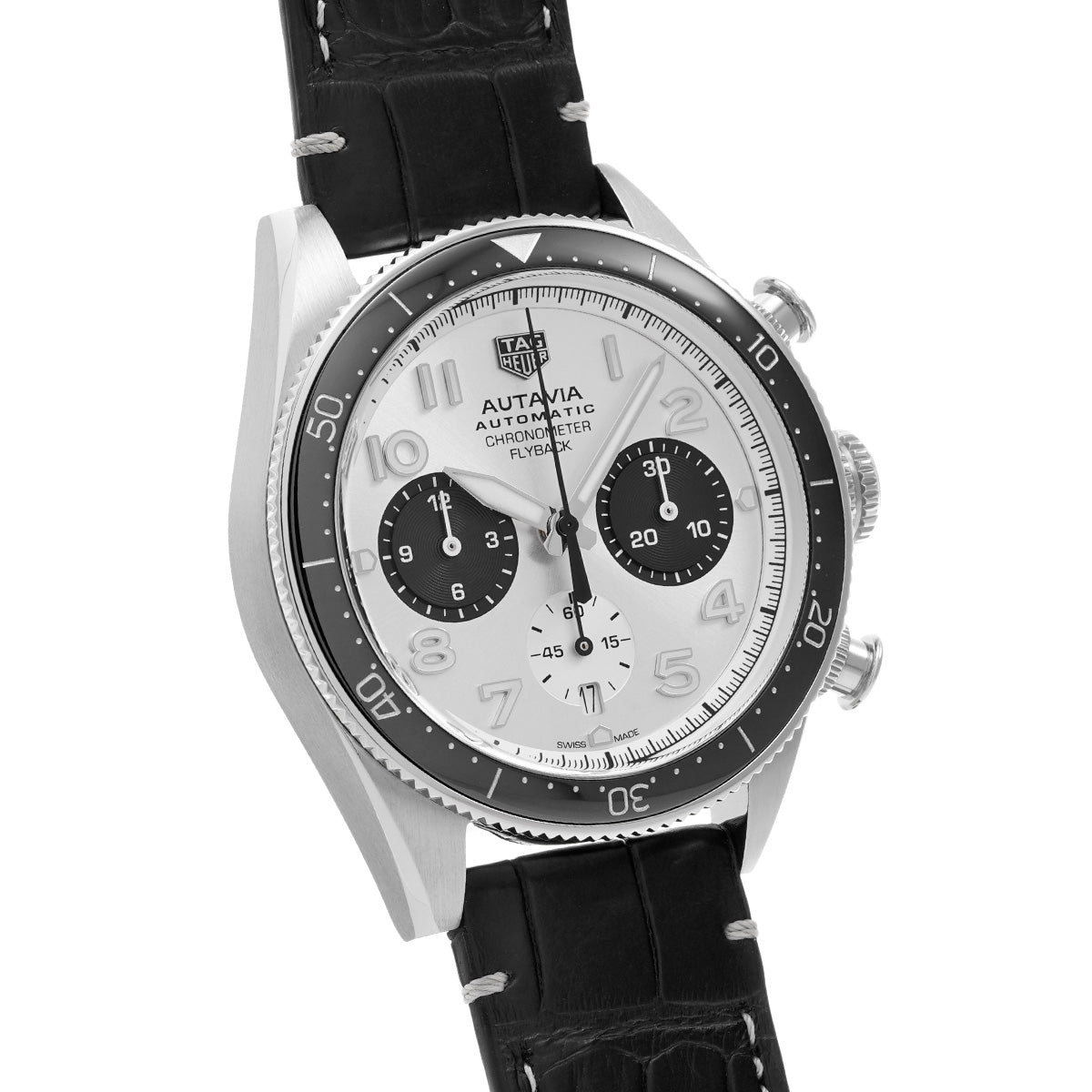 Autavia Calibre Heuer 02 Flyback Chronograph Chronometer CBE511B.FC8279 Silver/Black TAG HEUER Mens [Pre-Owned]