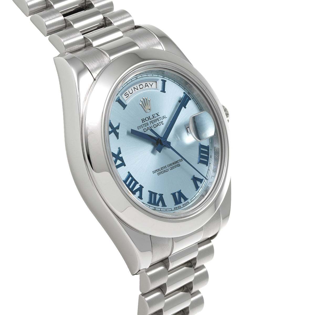 Day-Date II 218206 V (manufactured circa 2009) Ice Blue ROLEX Men's [Pre-Owned].