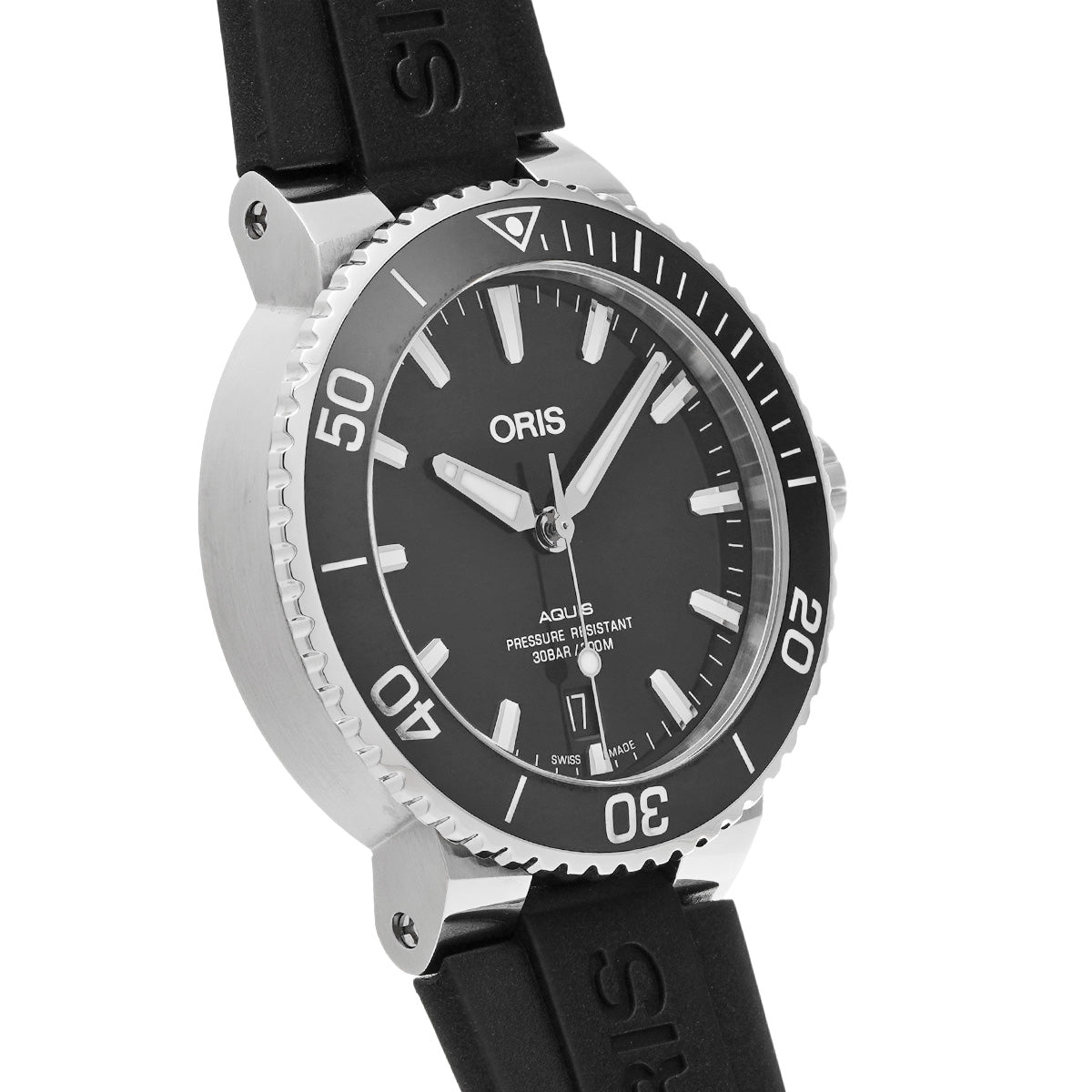 Aquis Date 01 733 7732 4134-07 8 21 05PEB Black ORIS Men's [pre-owned].