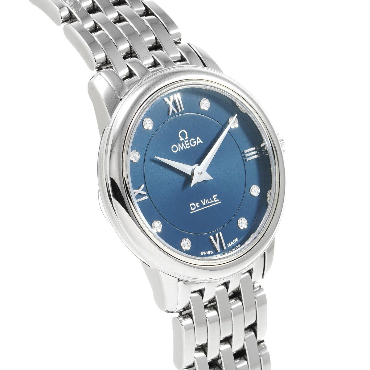 De Ville Prestige Quartz 424.10.27.60.53.001 Blue/Diamond OMEGA Ladies [New]