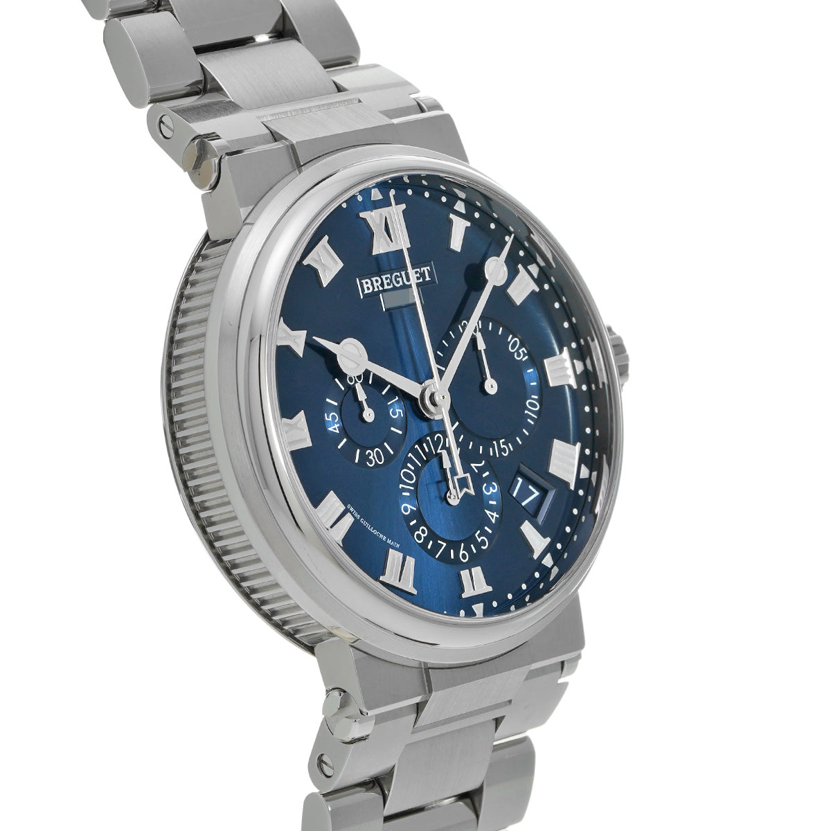 Marine Chronograph 5527TI/Y1/TW0 Blue Breguet Men's [Pre-Owned].