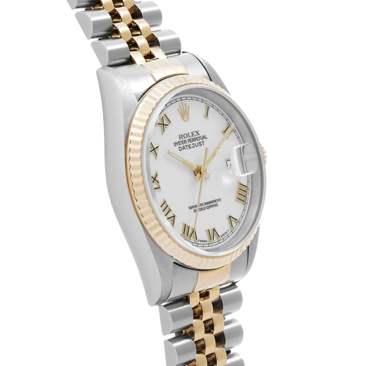DATE JUST 16233 W (made around 1995) White ROLEX Men's [Pre-Owned].