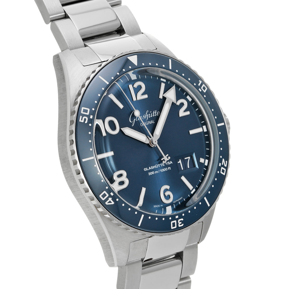 SeaQ Panorama Date 1-36-13-02-81-70 Blue GLASHUTTE ORIGINAL Men's [Pre-Owned].
