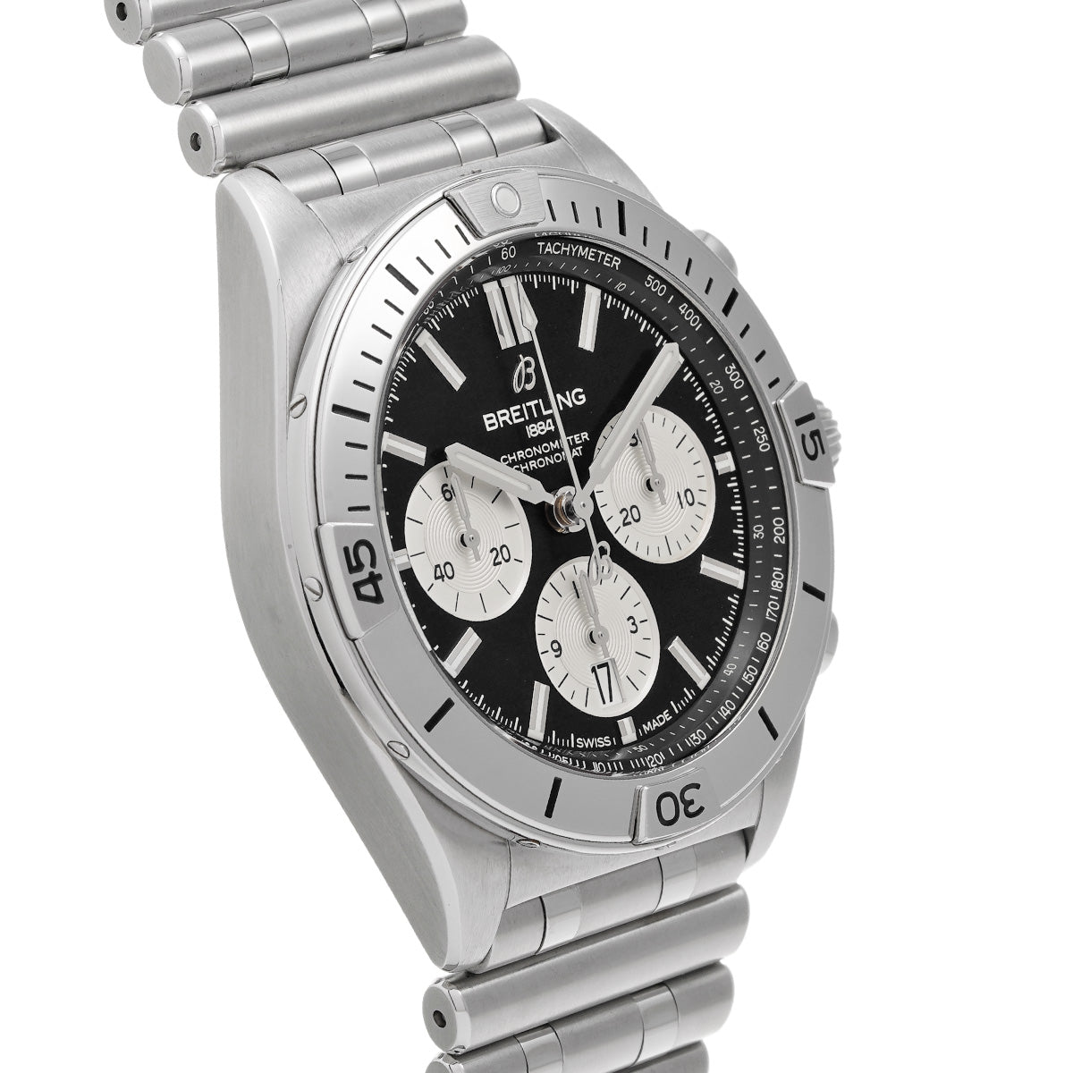 Chronomat B01 42 Japan Edition AB0134101B2A1 Black/Silver BREITLING Men's [Pre-Owned].