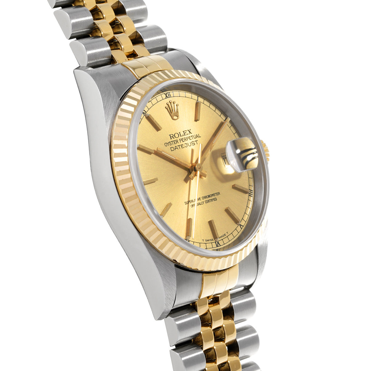 Datejust 16233 T (manufactured circa 1996) Champagne ROLEX Men's [Pre-Owned].