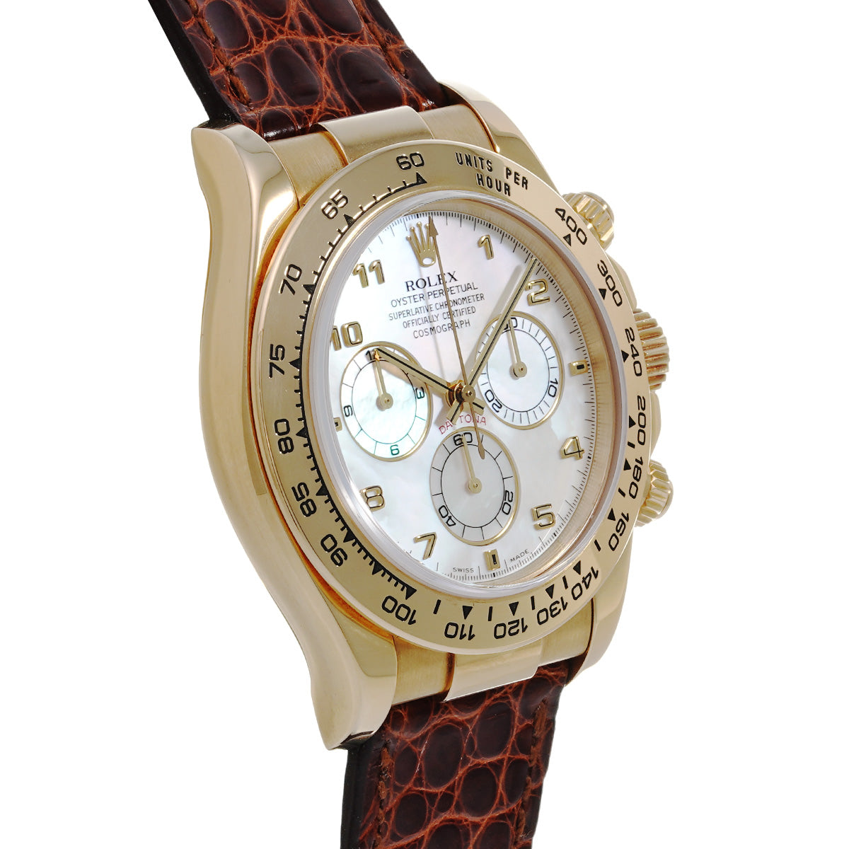 Cosmograph Daytona 116518NA P (manufactured around 2000) White MOP/Diamond ROLEX Men's [Pre-Owned].